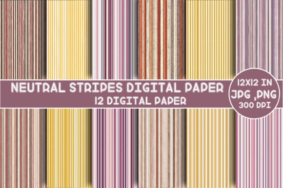 Download Neutral Stripes Digital Paper - Stripes Collection
