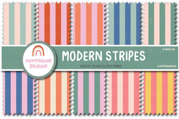 Download Modern Stripes Paper Set - Modern stripes Collection