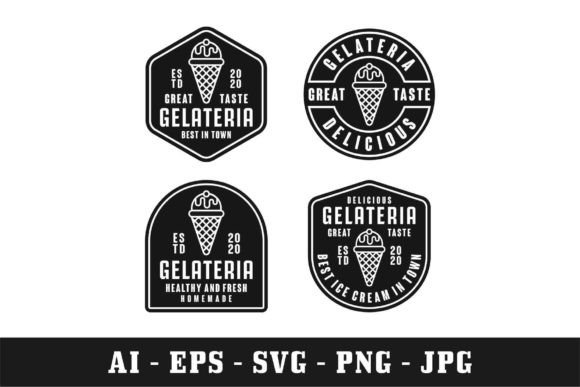Download Gelateria Ice Cream Design Logo - Premium Bundle