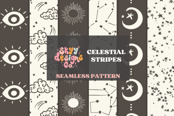 Download Celestial Stripes Seamless Pattern - Stripes Collection