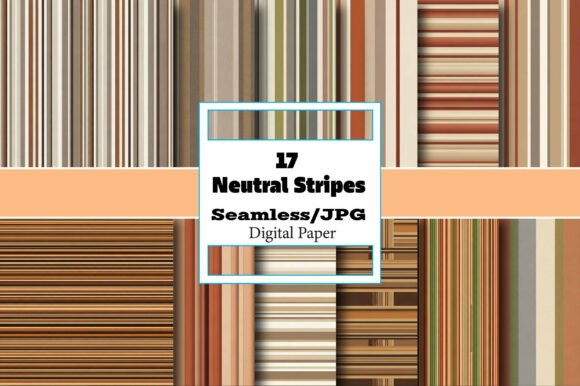 Download Neutral Stripes Digital Paper - Stripes Collection